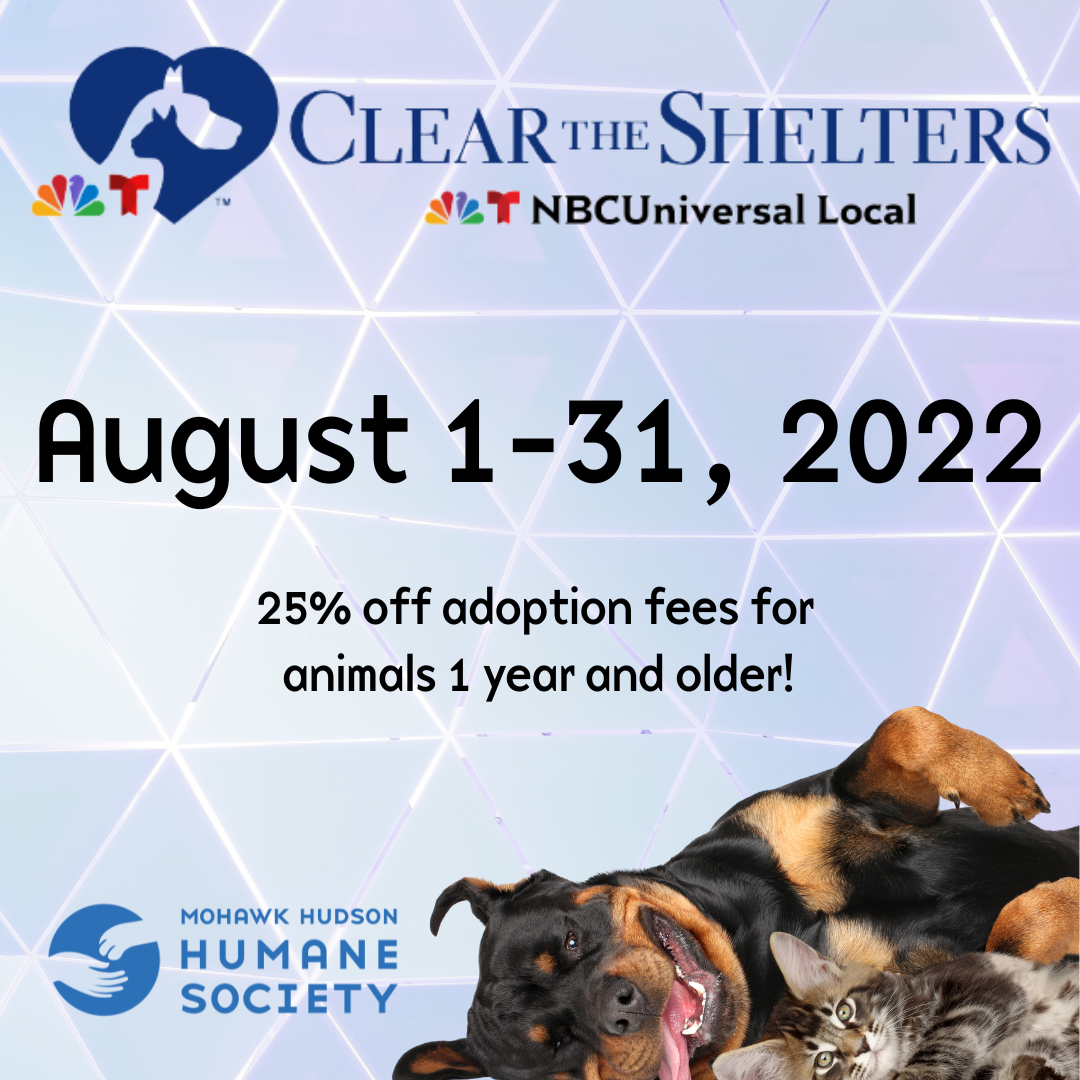 Clear The Shelters Mohawk Hudson Humane Society